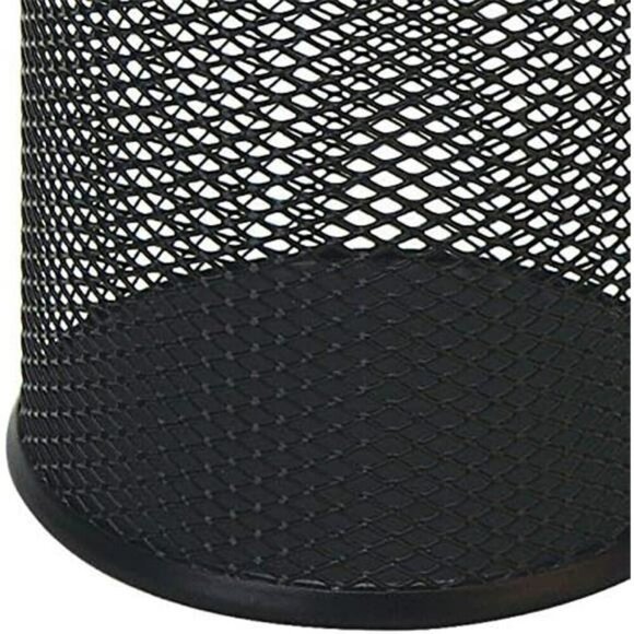 Black Pen Holder Cup for Desk Wire Mesh Pencil Cup Holder for Desk Organizer - Picture 5 of 8